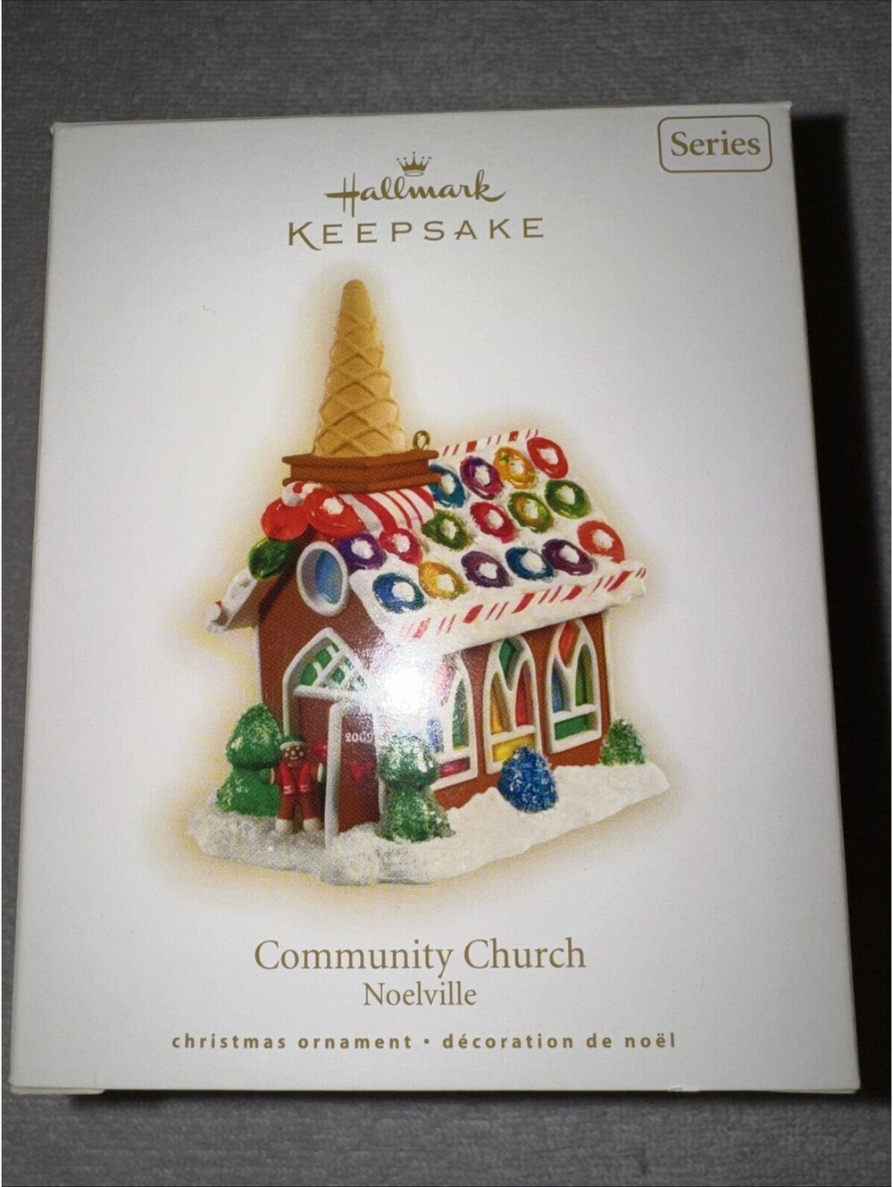 Hallmark 2009 Keepsake Christmas Ornament Community Church Noelville Gingerbread